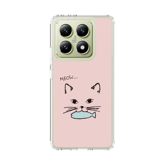 スリムプロテクションケース［ 食いしん坊なねこ - Pink ］