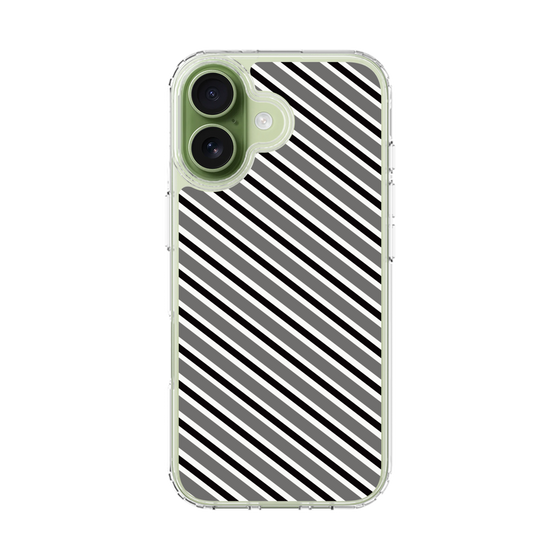 スリムプロテクションケース［ Small Stripe - Gray × Black ］