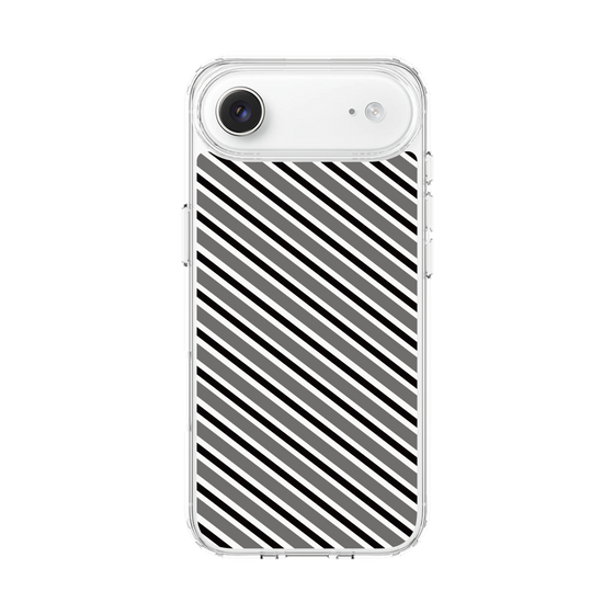 スリムプロテクションケース［ Small Stripe - Gray × Black ］