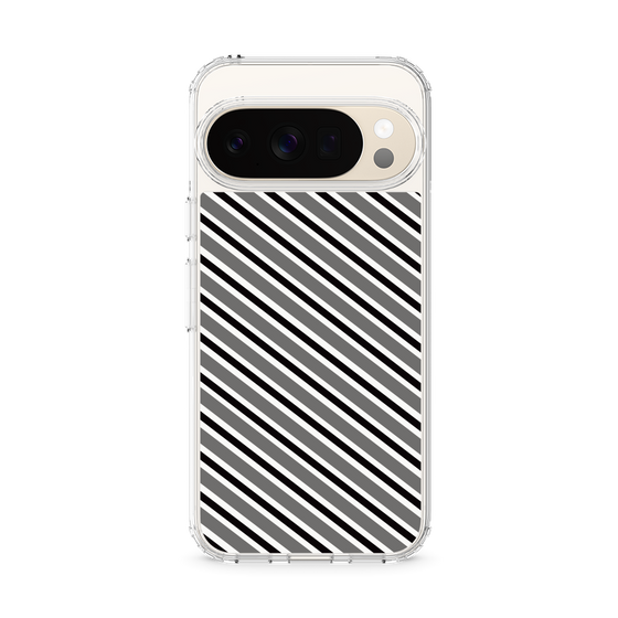 スリムプロテクションケース［ Small Stripe - Gray × Black ］