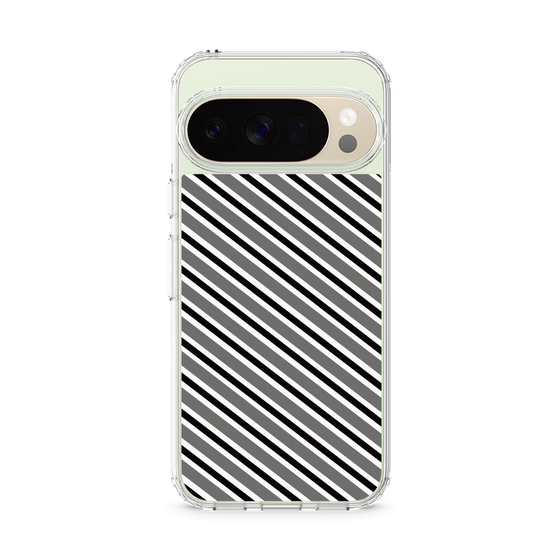 スリムプロテクションケース［ Small Stripe - Gray × Black ］