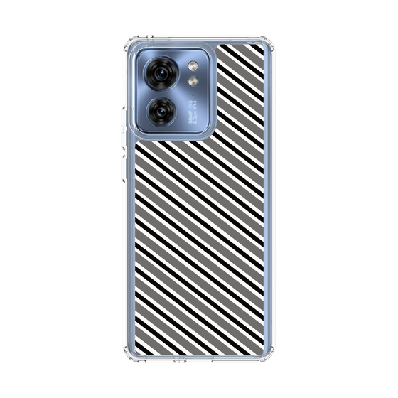 スリムプロテクションケース［ Small Stripe - Gray × Black ］