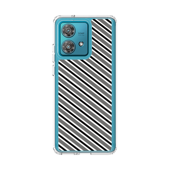 スリムプロテクションケース［ Small Stripe - Gray × Black ］