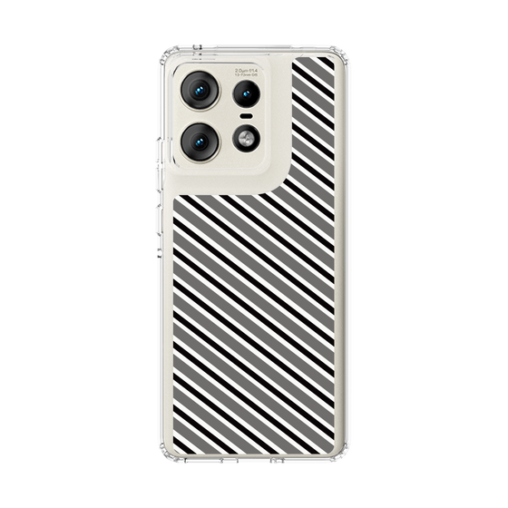 スリムプロテクションケース［ Small Stripe - Gray × Black ］