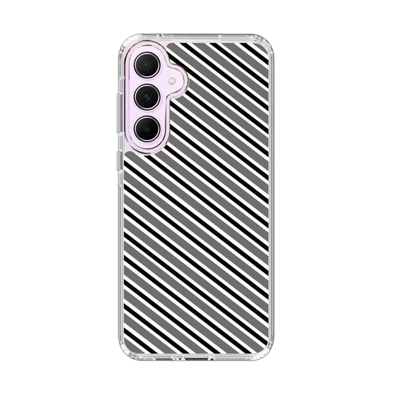 スリムプロテクションケース［ Small Stripe - Gray × Black ］