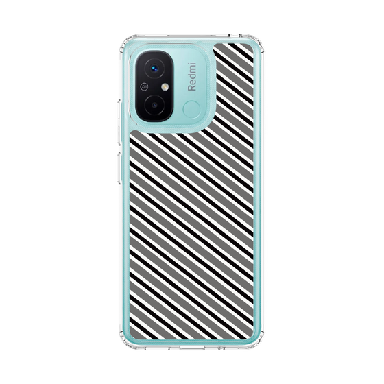 スリムプロテクションケース［ Small Stripe - Gray × Black ］