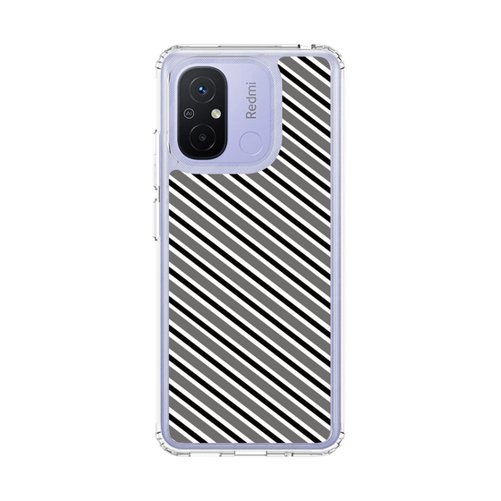 スリムプロテクションケース［ Small Stripe - Gray × Black ］
