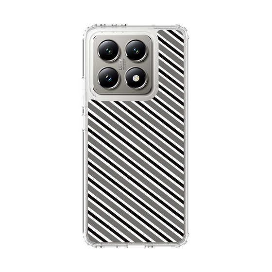 スリムプロテクションケース［ Small Stripe - Gray × Black ］