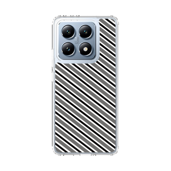 スリムプロテクションケース［ Small Stripe - Gray × Black ］