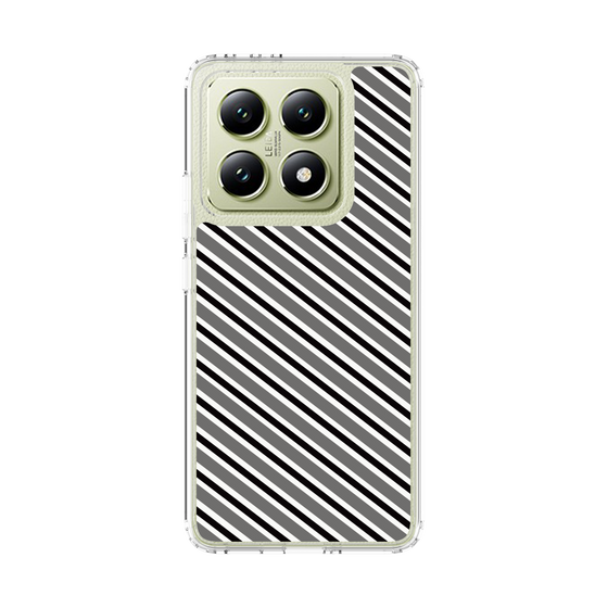 スリムプロテクションケース［ Small Stripe - Gray × Black ］