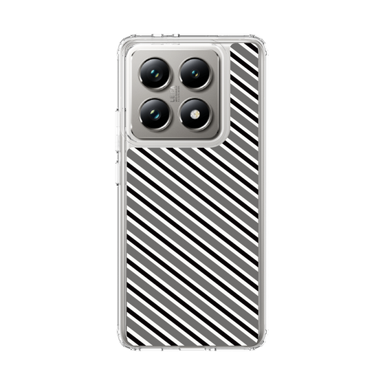 スリムプロテクションケース［ Small Stripe - Gray × Black ］