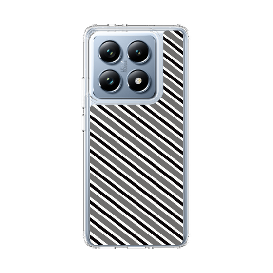 スリムプロテクションケース［ Small Stripe - Gray × Black ］
