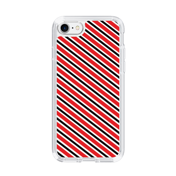 スリムプロテクションケース［ Small Stripe - Red × Black ］