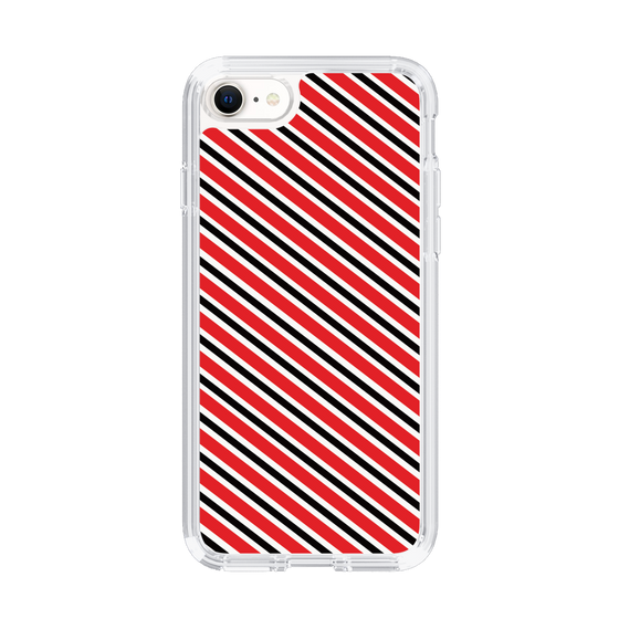 スリムプロテクションケース［ Small Stripe - Red × Black ］