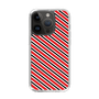 スリムプロテクションケース［ Small Stripe - Red × Black ］