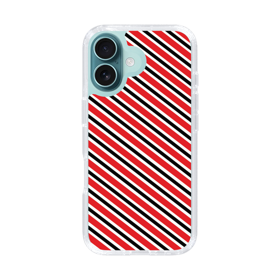 スリムプロテクションケース［ Small Stripe - Red × Black ］