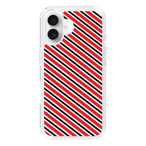 スリムプロテクションケース［ Small Stripe - Red × Black ］