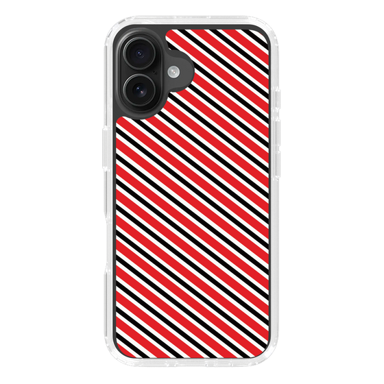 スリムプロテクションケース［ Small Stripe - Red × Black ］