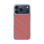 スリムプロテクションケース［ Small Stripe - Red × Black ］