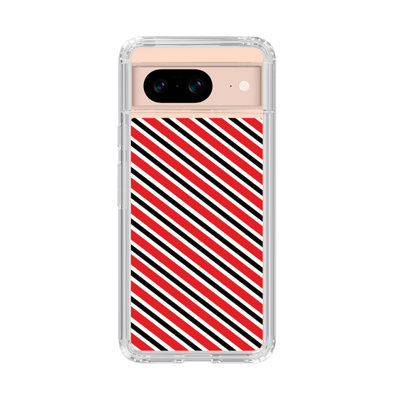 スリムプロテクションケース［ Small Stripe - Red × Black ］