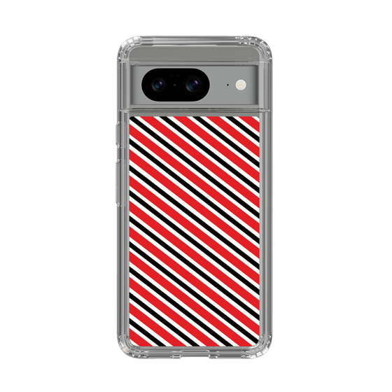 スリムプロテクションケース［ Small Stripe - Red × Black ］