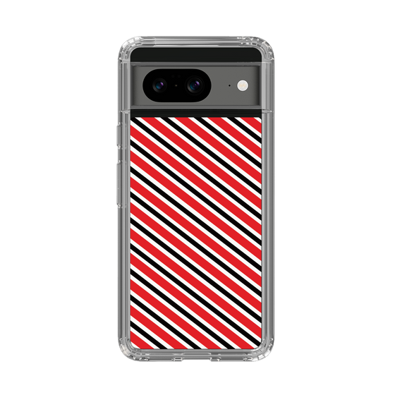 スリムプロテクションケース［ Small Stripe - Red × Black ］