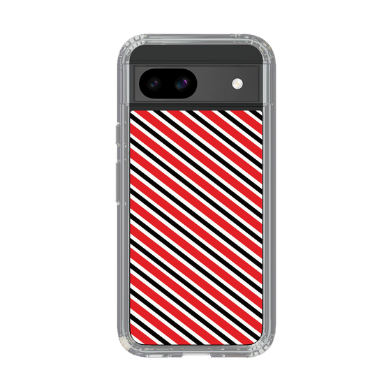 スリムプロテクションケース［ Small Stripe - Red × Black ］