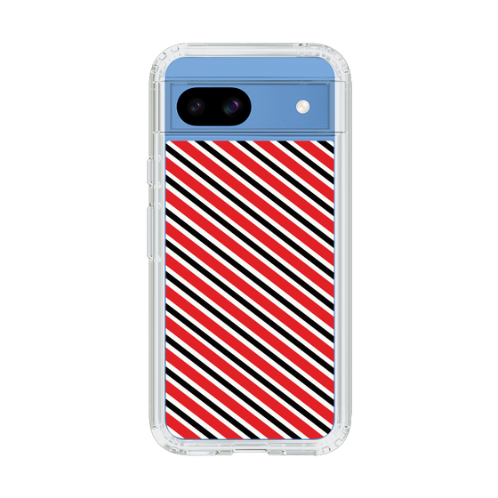 スリムプロテクションケース［ Small Stripe - Red × Black ］