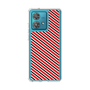 スリムプロテクションケース［ Small Stripe - Red × Black ］