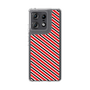 スリムプロテクションケース［ Small Stripe - Red × Black ］