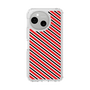 スリムプロテクションケース［ Small Stripe - Red × Black ］