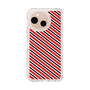 スリムプロテクションケース［ Small Stripe - Red × Black ］