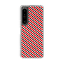 スリムプロテクションケース［ Small Stripe - Red × Black ］