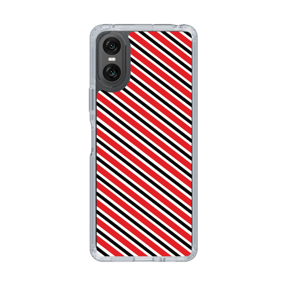 スリムプロテクションケース［ Small Stripe - Red × Black ］