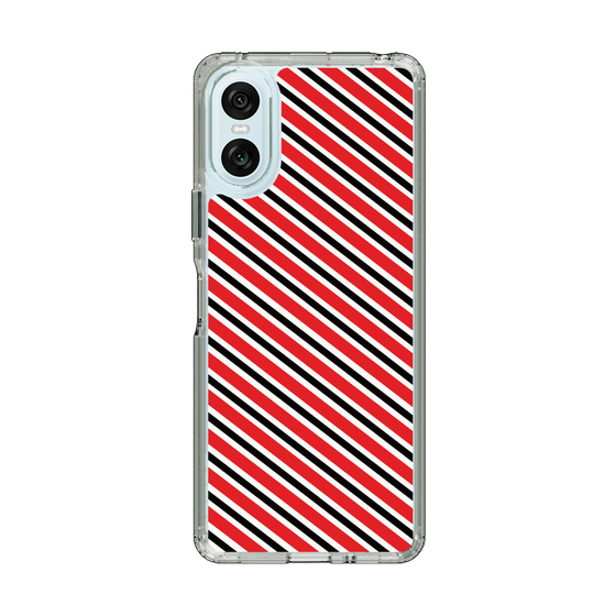 スリムプロテクションケース［ Small Stripe - Red × Black ］