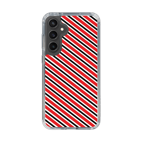 スリムプロテクションケース［ Small Stripe - Red × Black ］