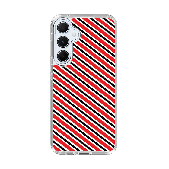 スリムプロテクションケース［ Small Stripe - Red × Black ］