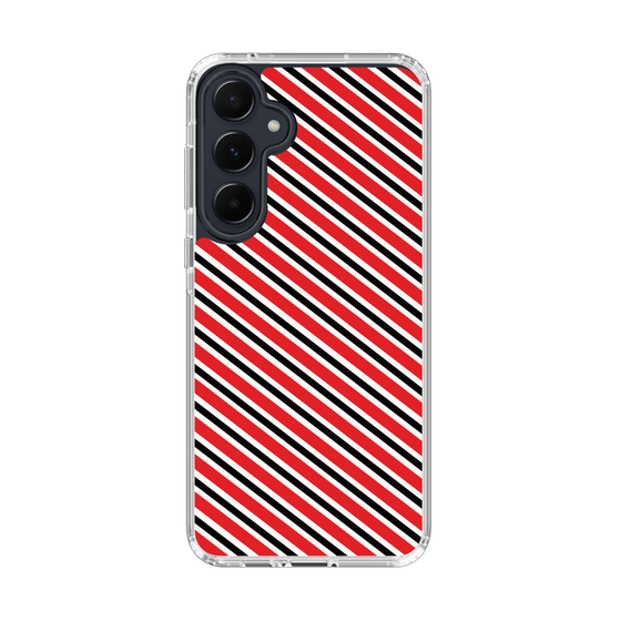 スリムプロテクションケース［ Small Stripe - Red × Black ］