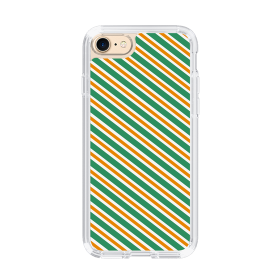 スリムプロテクションケース［ Small Stripe - Green × Orange ］