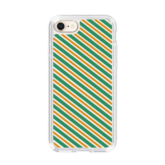 スリムプロテクションケース［ Small Stripe - Green × Orange ］