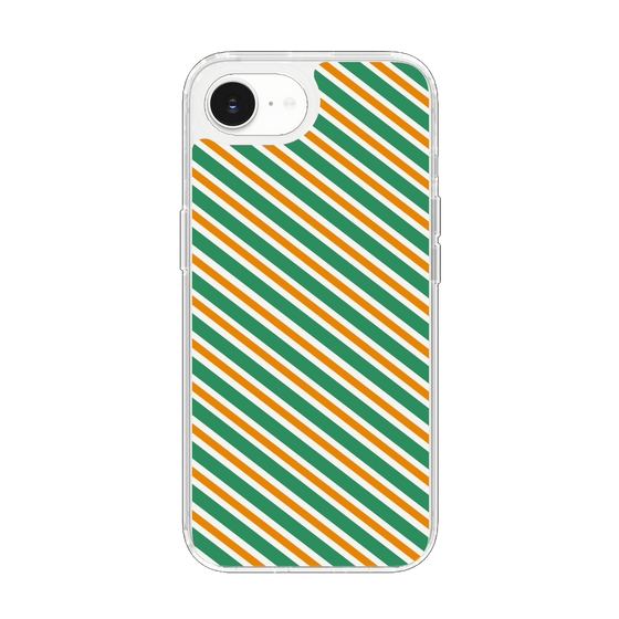 スリムプロテクションケース［ Small Stripe - Green × Orange ］