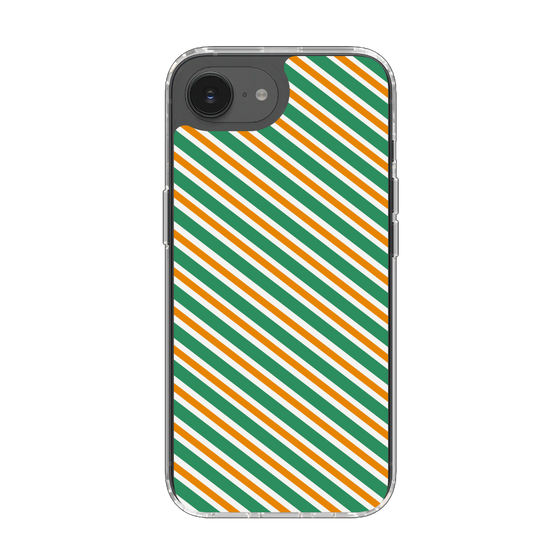 スリムプロテクションケース［ Small Stripe - Green × Orange ］