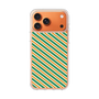 スリムプロテクションケース［ Small Stripe - Green × Orange ］