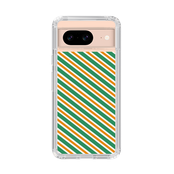 スリムプロテクションケース［ Small Stripe - Green × Orange ］