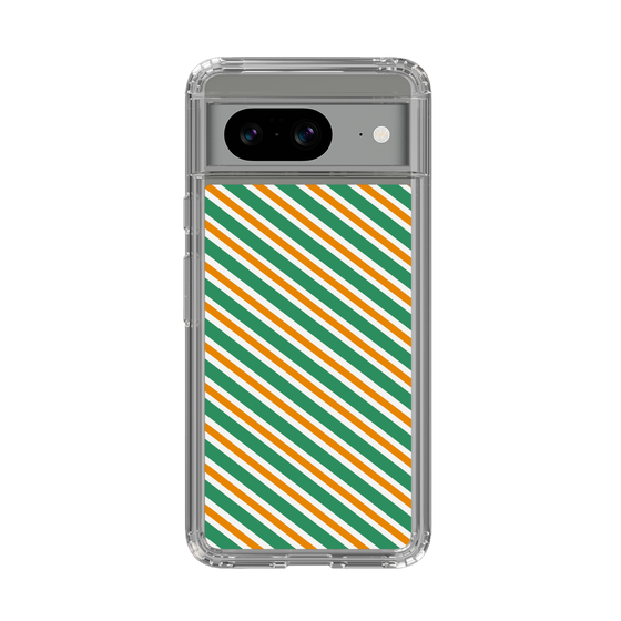 スリムプロテクションケース［ Small Stripe - Green × Orange ］