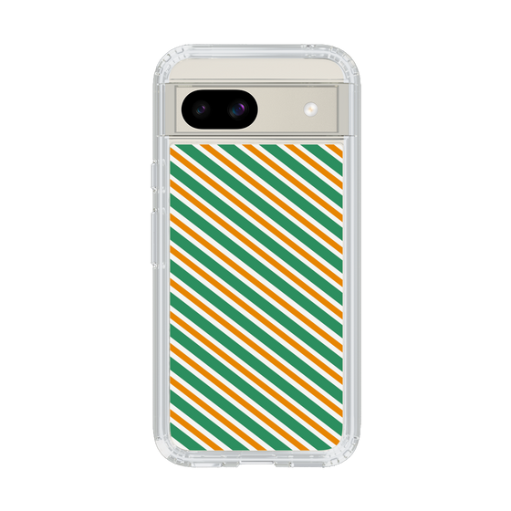 スリムプロテクションケース［ Small Stripe - Green × Orange ］