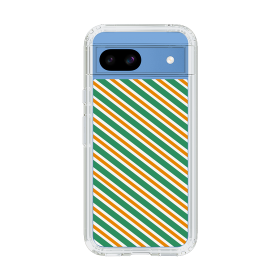 スリムプロテクションケース［ Small Stripe - Green × Orange ］