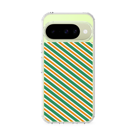 スリムプロテクションケース［ Small Stripe - Green × Orange ］
