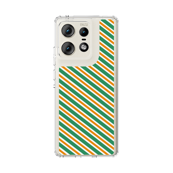 スリムプロテクションケース［ Small Stripe - Green × Orange ］