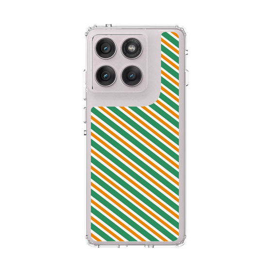 スリムプロテクションケース［ Small Stripe - Green × Orange ］